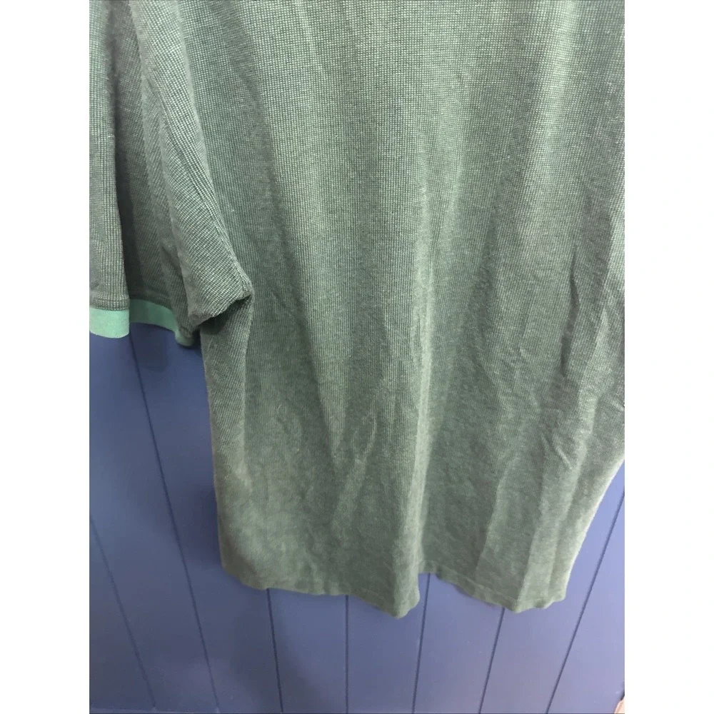 Vintage Jansport Golf Polo Shirt  Mens Size Large Cotton‎ Green Rainbow RARE PGA